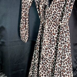 Leopard Print Wrap Dress